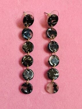 Marbled Resin Dangle Earrings